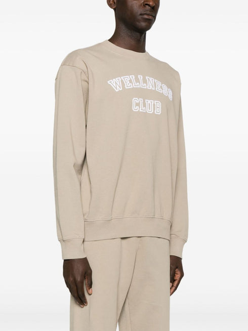 Wellness Club-flocked cotton sweatshirt