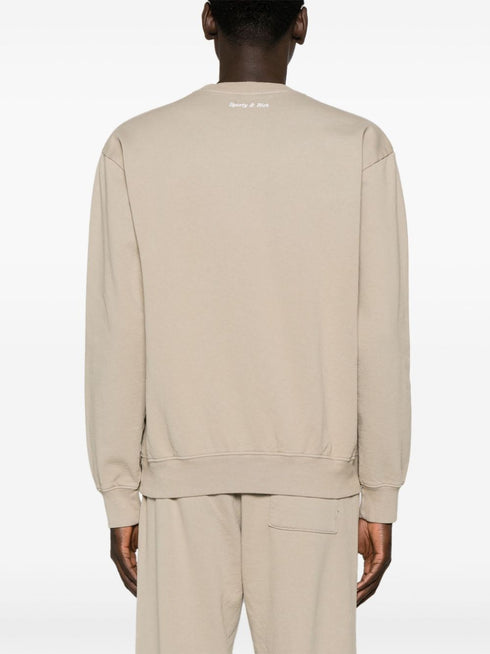 Wellness Club-flocked cotton sweatshirt