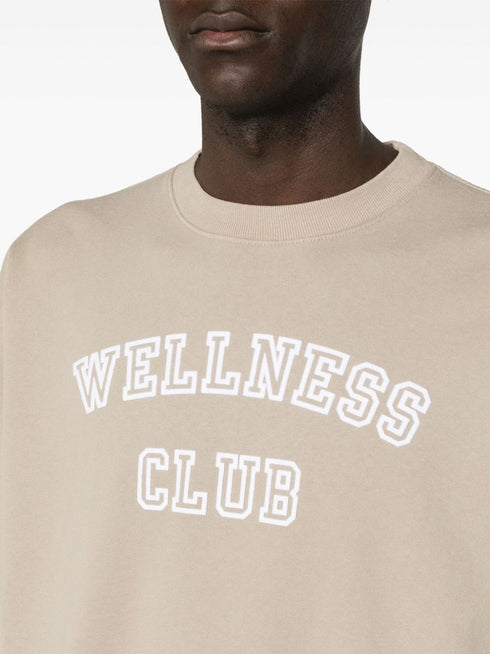 Wellness Club-flocked cotton sweatshirt
