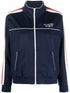 stripe-detail zip-up track jacket
