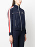 stripe-detail zip-up track jacket