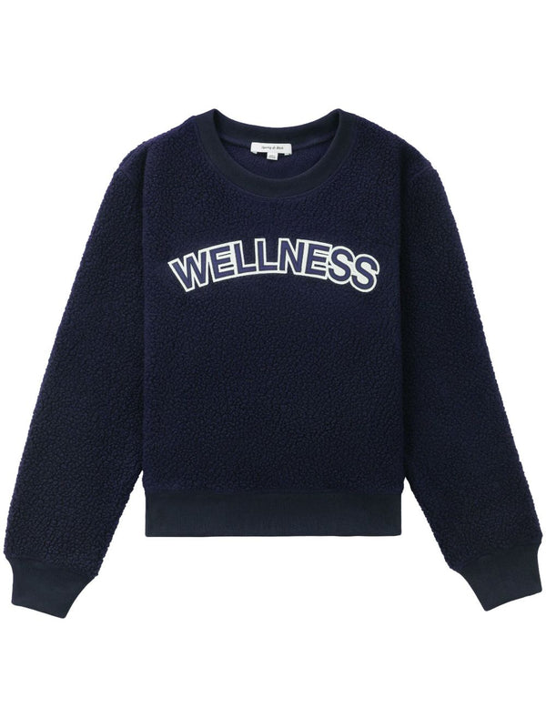 Wellness bouclé cropped sweatshirt