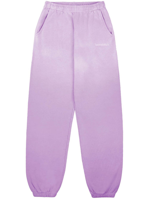 faded straight-leg track pants