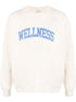 Wellness-appliqué cotton sweatshirt