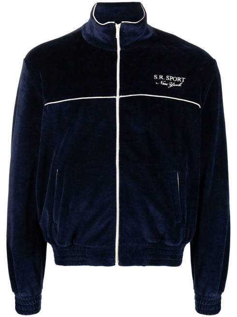 logo-embroidered zipped sweatshirt