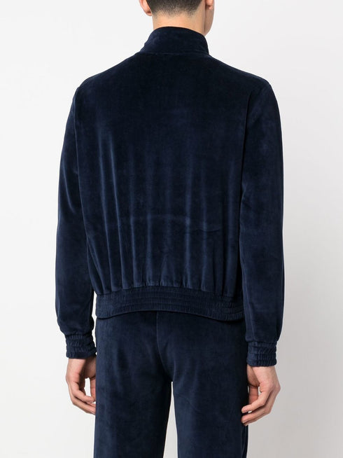 logo-embroidered zipped sweatshirt