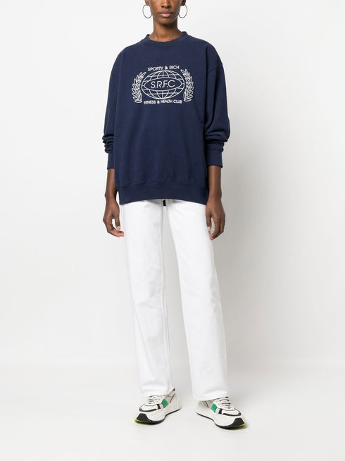 SRFC-print cotton sweatshirt