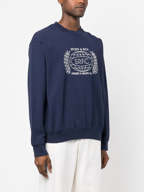 SRFC-print cotton sweatshirt