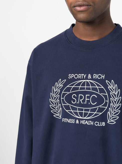 SRFC-print cotton sweatshirt