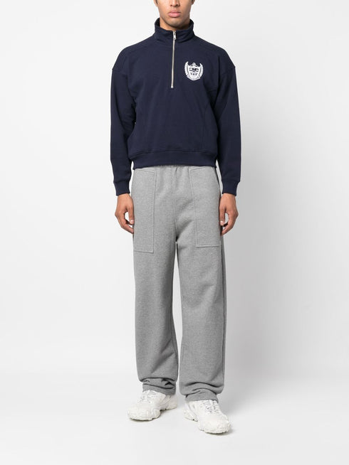 logo-print zip-up sweatshirt