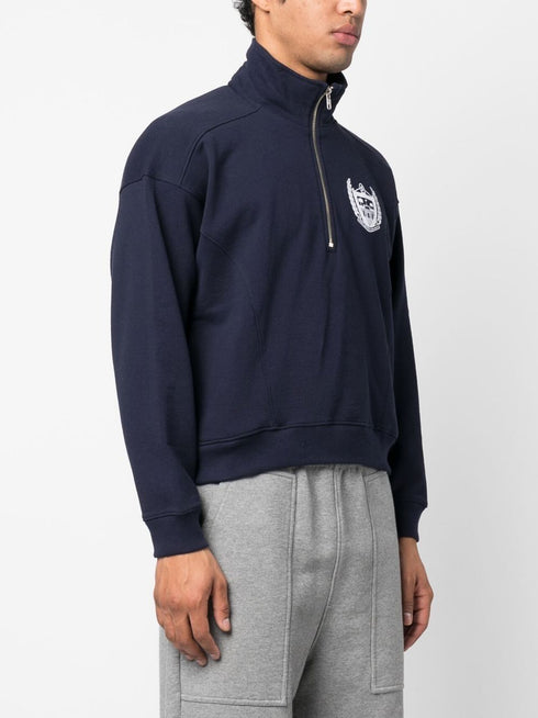 logo-print zip-up sweatshirt