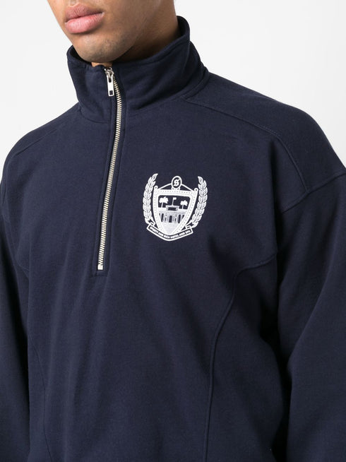 logo-print zip-up sweatshirt