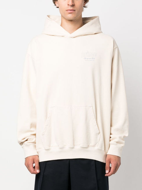 logo-print cotton hoodie