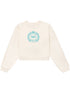 logo-print cotton cropped sweatshirt