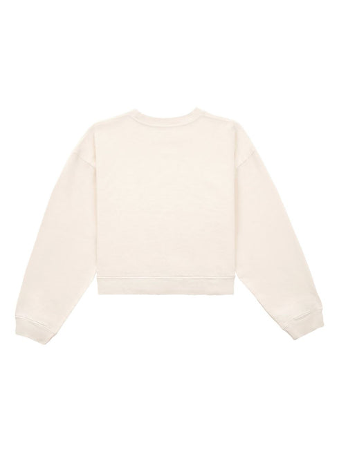 logo-print cotton cropped sweatshirt