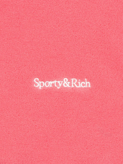 logo-embroidered polar sweatshirt