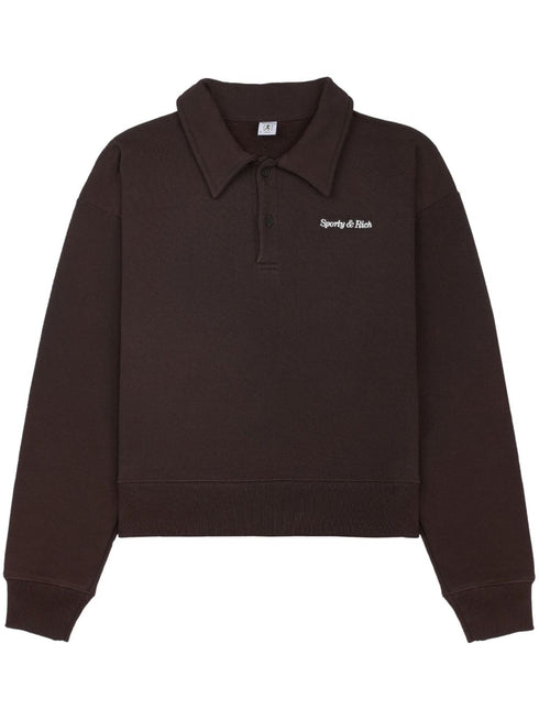 logo-embroidered cotton polo shirt