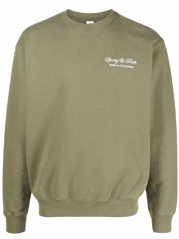 Script logo-print cotton sweatshirt