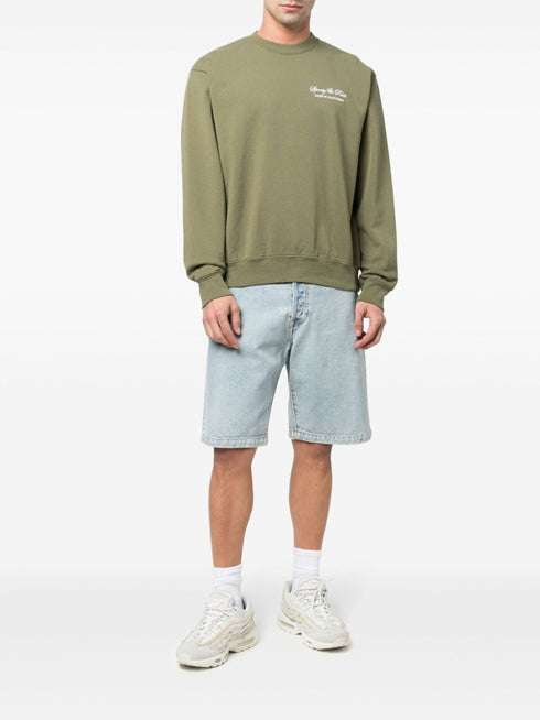 Script logo-print cotton sweatshirt