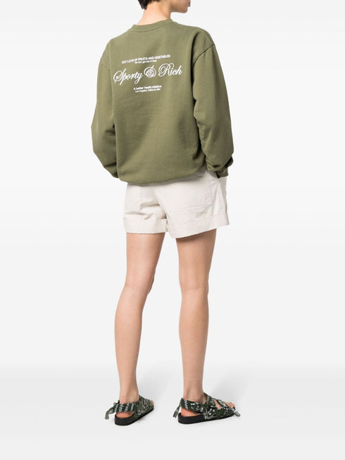 Script logo-print cotton sweatshirt