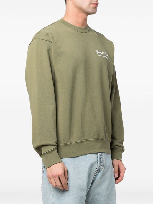 Script logo-print cotton sweatshirt