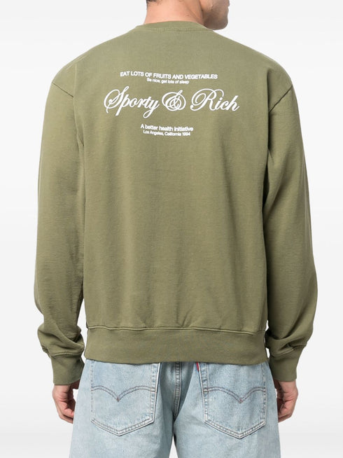 Script logo-print cotton sweatshirt