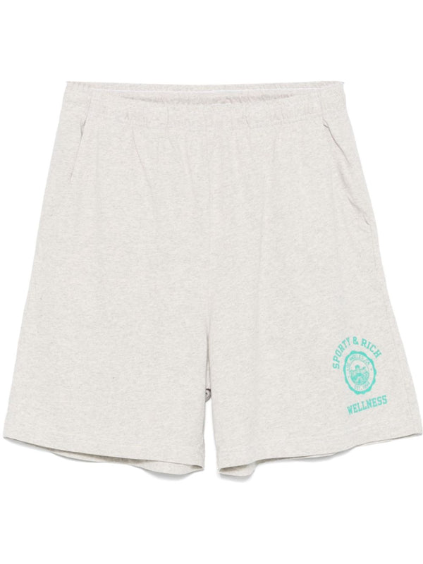 Emblem-print track shorts
