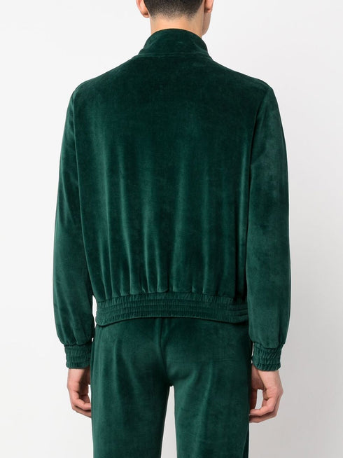 logo-embroidered zipped sweatshirt