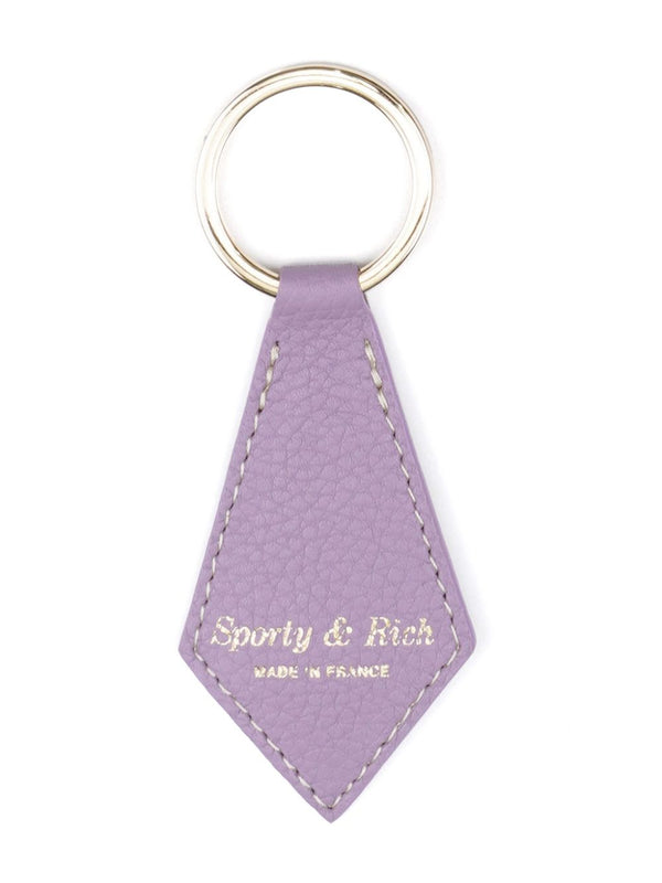 logo-stamp leather keyring