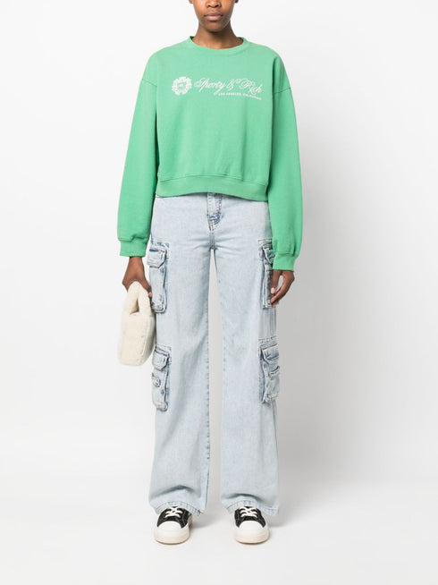 logo-print cropped sweatshirt