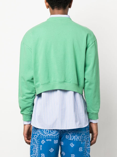logo-print cropped sweatshirt