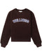 slogan-patch fleece jumper