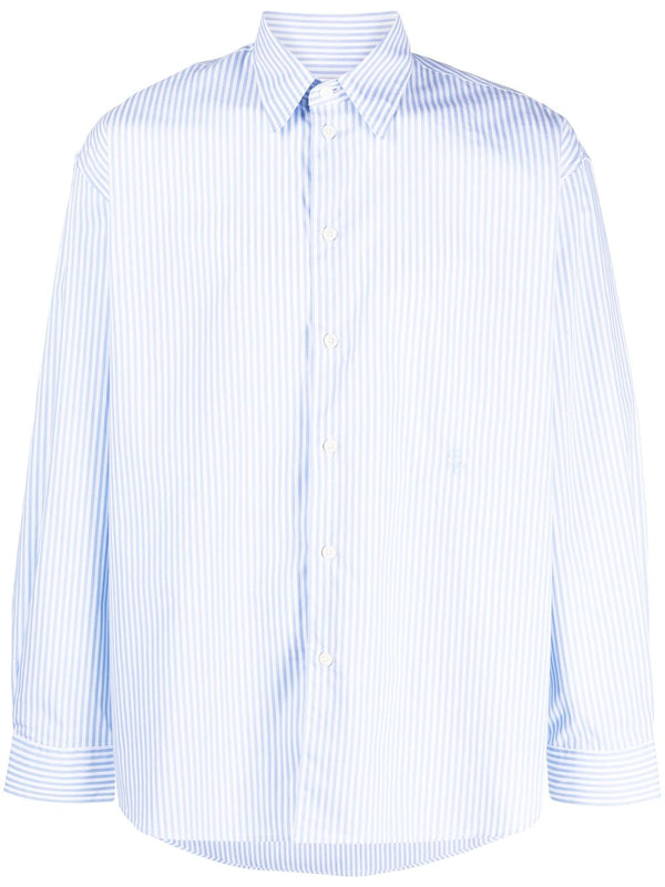 stripe-print long-sleeved shirt