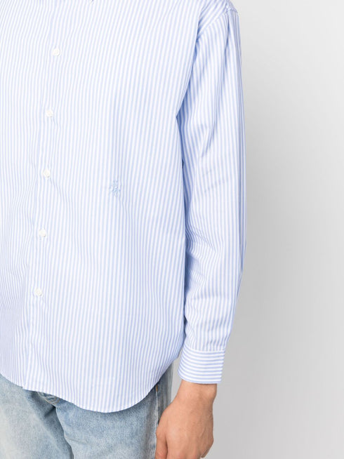 stripe-print long-sleeved shirt