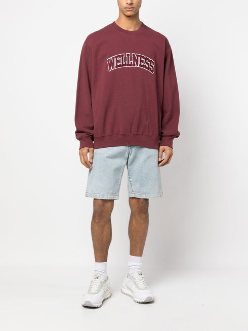 letter-patch cotton jumper