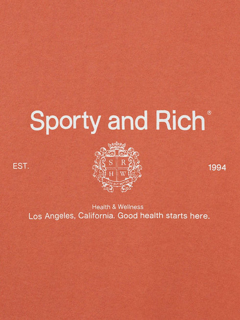 crest-print crew-neck sweatshirt