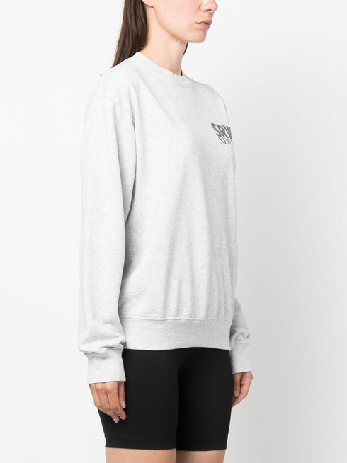 slogan-print cotton-blend sweatshirt