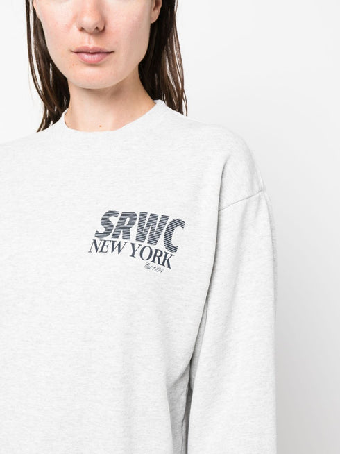 slogan-print cotton-blend sweatshirt