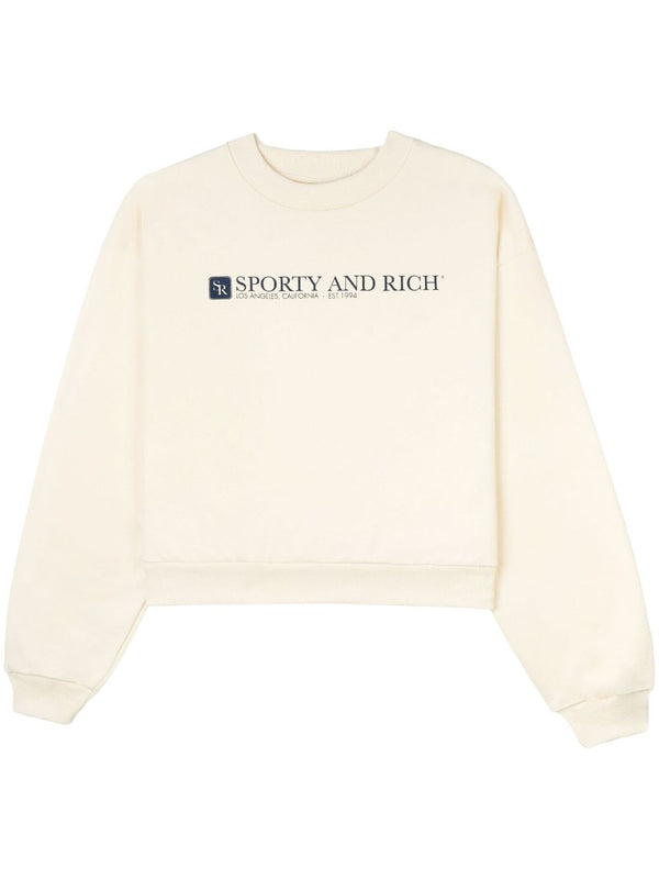 logo-print cropped sweatshirt