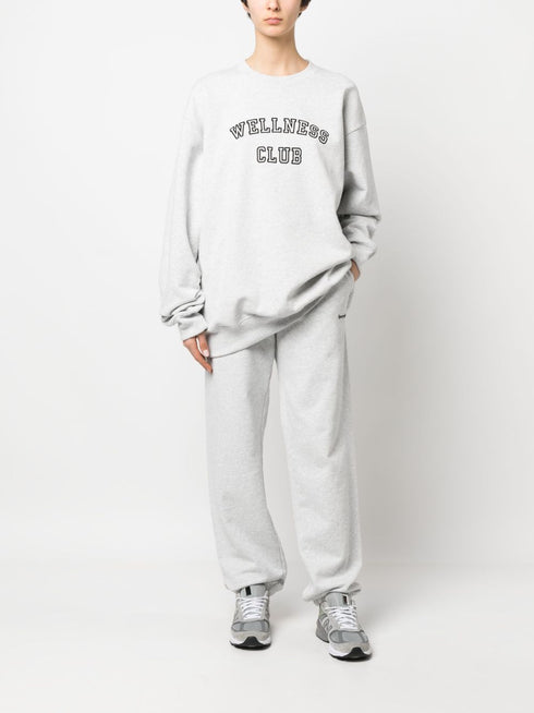 slogan-print cotton sweatshirt