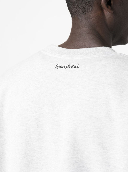 slogan-print cotton sweatshirt