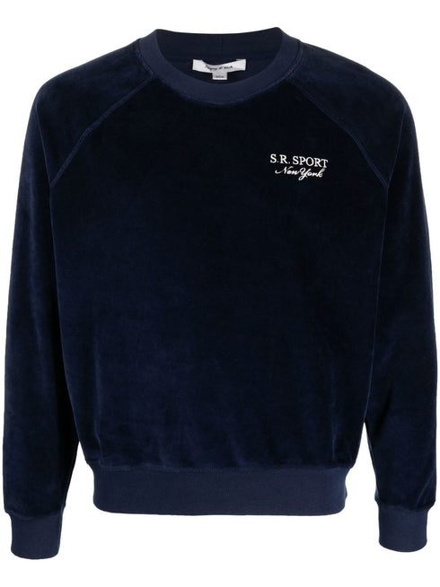 logo-embroidered long-sleeve sweatshirt