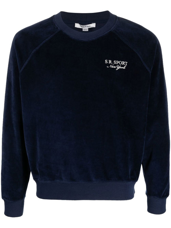 logo-embroidered long-sleeve sweatshirt