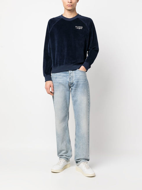 logo-embroidered long-sleeve sweatshirt