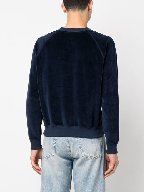 logo-embroidered long-sleeve sweatshirt