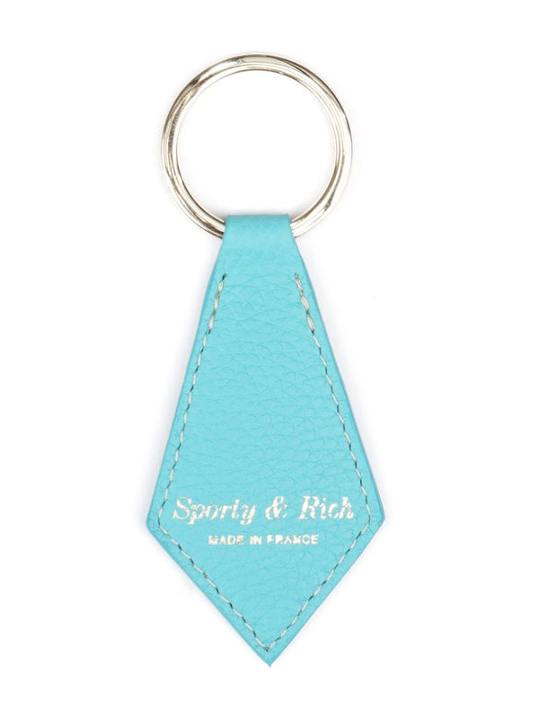 logo-stamp leather keyring