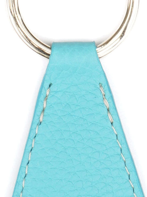 logo-stamp leather keyring