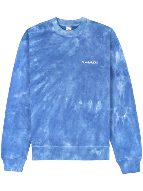 logo-embroidered tie-dye sweatshirt