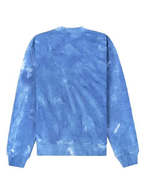 logo-embroidered tie-dye sweatshirt
