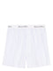 logo-waistband striped cotton shorts